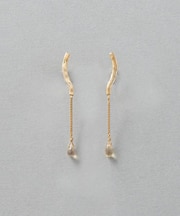 シャンパンクォーツ ドロップ イヤリング