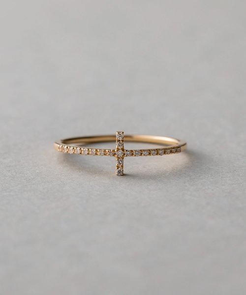 K18WGクロスデザインダイヤモンドリング ダイヤモンドリング D 1.43ct K18WG/PG GGSJ鑑別書付 BOUTIQUE LINE