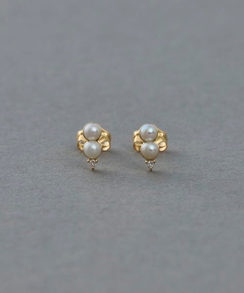 ete K10YG パール/ダイヤモンド ピアス　片耳キャッチなし　箱付き Amazon | (エテ) ete K10YG パール/ダイヤモンド ピアス 771339 FREE