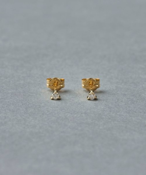 K10YG ダイヤモンド ピアス