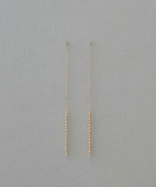 K18YG e_Grain ロング ピアス