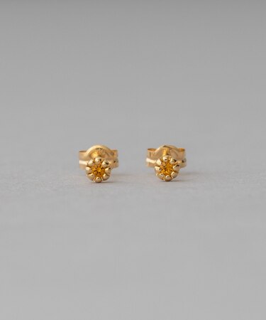 K18YG フルール ピアス（誕生石 1・2・3・6・8・10・11・12月）