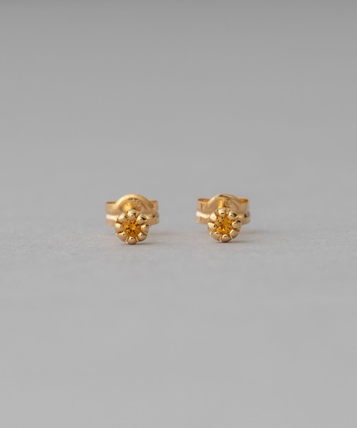 K18YG フルール ピアス（誕生石 1・2・3・6・8・10・11・12月）