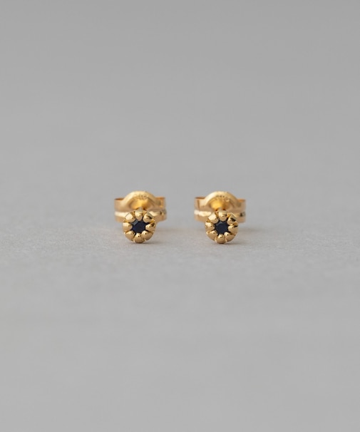 K18YG フルール ピアス(誕生石 5・7・9月)