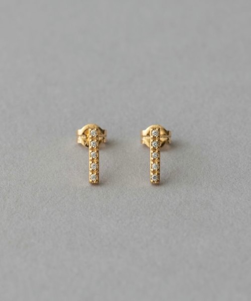 ビジュー バー ピアス