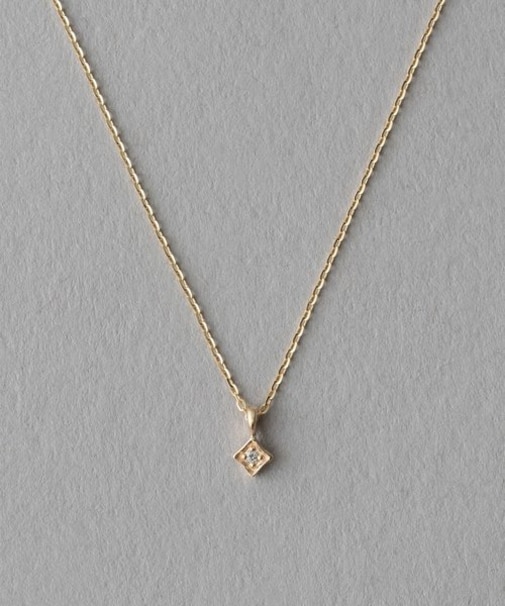 [ONLINE Limited] K10YG グレーダイヤモンド ネックレス