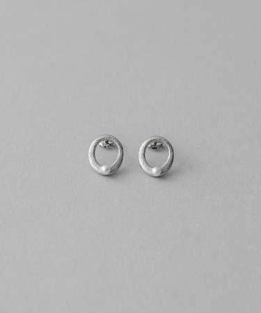 パール オーバル ピアス