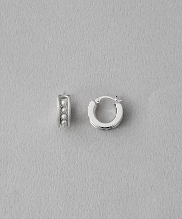 [ブラン] パール フープピアス