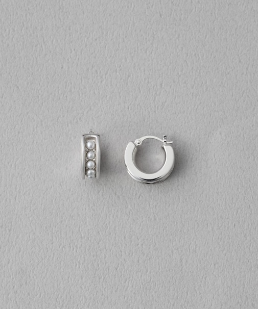 [ブラン] パール フープピアス
