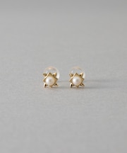[レイヤード] K10YG パール サン ピアス