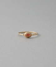 [ガーネット] K10YG カボション リング