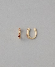 [ガーネット] K10YG パルプ タイトイヤリング