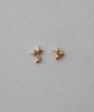 [Winter Treat｜VERRY MERRY] K18YG ダイヤモンド ホーリー ピアス