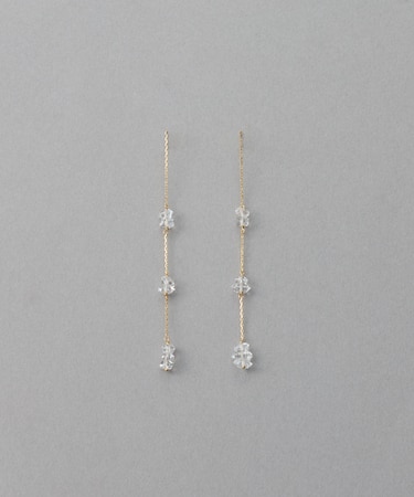 [シャンデリア] K18YG クォーツ ピアス