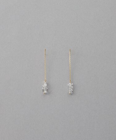 [シャンデリア] K18YG クォーツ ピアス