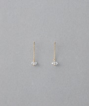 [シャンデリア] K18YG クォーツ ピアス