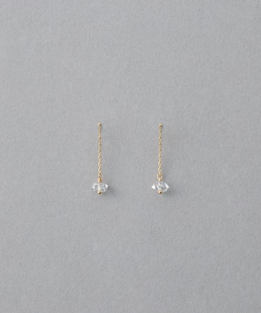 [シャンデリア] K18YG クォーツ ピアス