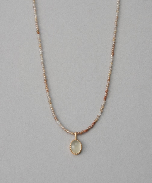 [マイプレシャス] K10YG レモンクォーツ ネックレス