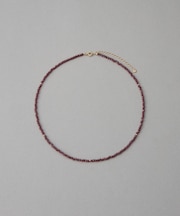 [ガーネット] K10YG ビーズ チョーカー
