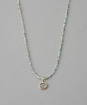 [マイプレシャス] K10YG アクアマリン ネックレス