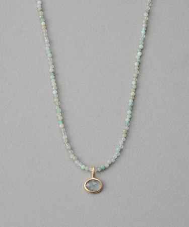 [マイプレシャス] K10YG アクアマリン ネックレス