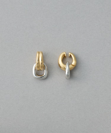 チャーム ハグイヤリング バイカラー