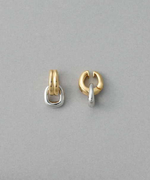 チャーム ハグイヤリング バイカラー