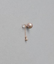 [オーナメントピアス] パール/ビジュー