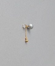 [オーナメントピアス] パール/ビジュー