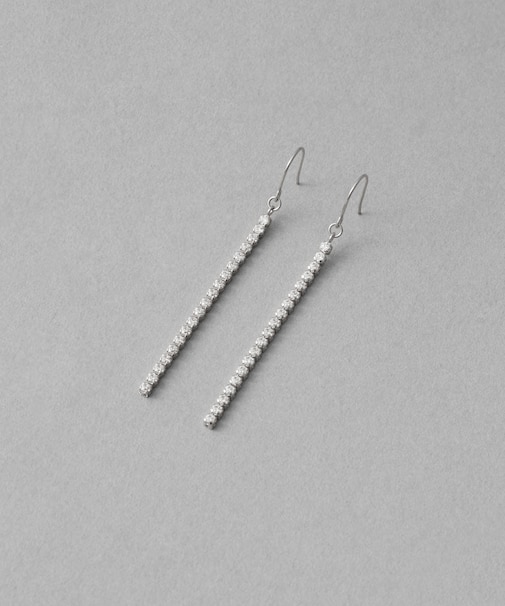 [ラインストーン] ピアス