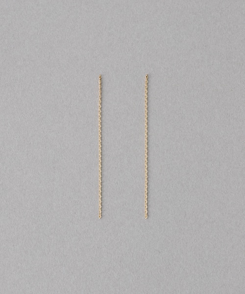 K18YG ミラーカットチェーン ピアス｜エテの通販｜&mall（アンドモール