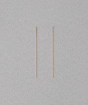 K18YG ミラーカットチェーン ピアス