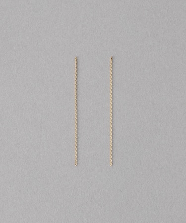 K18YG ミラーカットチェーン ピアス