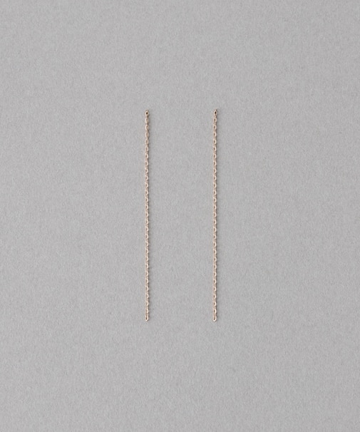 K18MPG ミラーカットチェーン ピアス