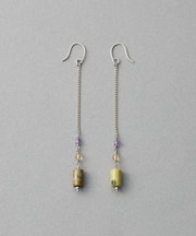 ナチュラルストーン チューブカット ピアス