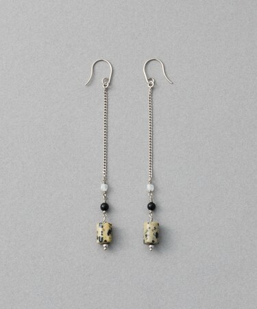 ナチュラルストーン チューブカット ピアス