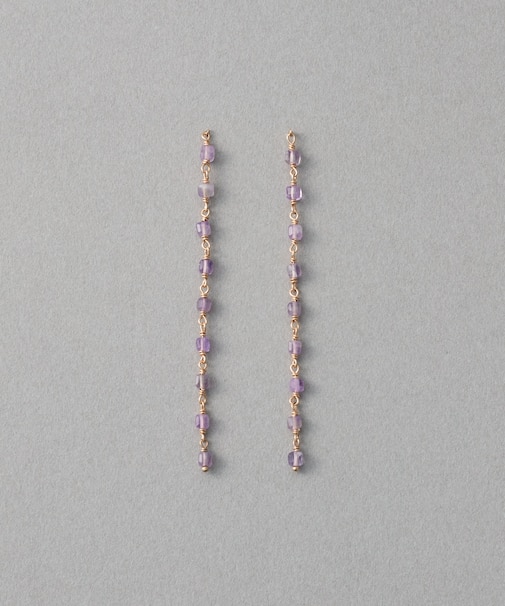 ナチュラルストーン ロング ピアス