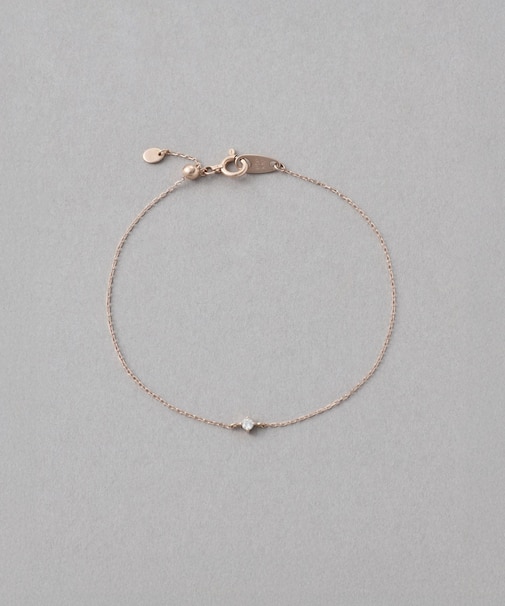 [レイヤード] K10MPG ダイヤモンド ブレスレット