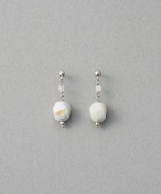 ナチュラルストーン ツイストカット ピアス