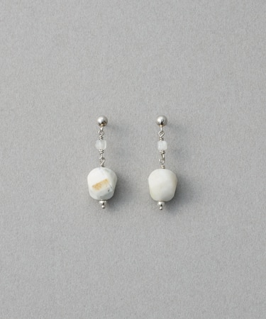 ナチュラルストーン ツイストカット ピアス