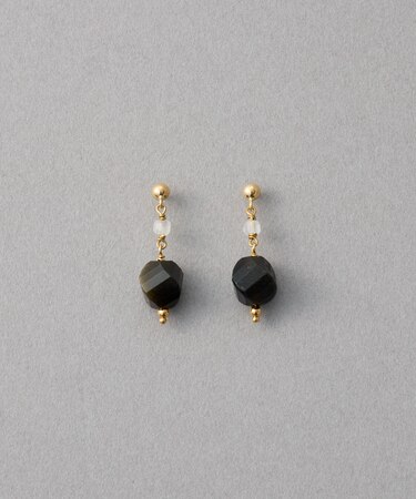 ナチュラルストーン ツイストカット ピアス