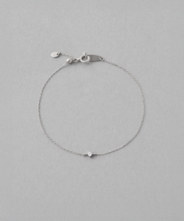 [レイヤード] K10WG ダイヤモンド ブレスレット