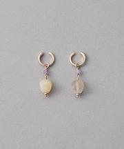 ナチュラルストーン ツイストカット イヤリング