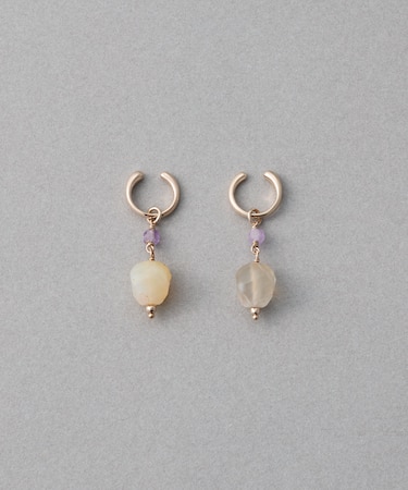 ナチュラルストーン ツイストカット イヤリング