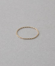 K18YG ミラーカットチェーンリング