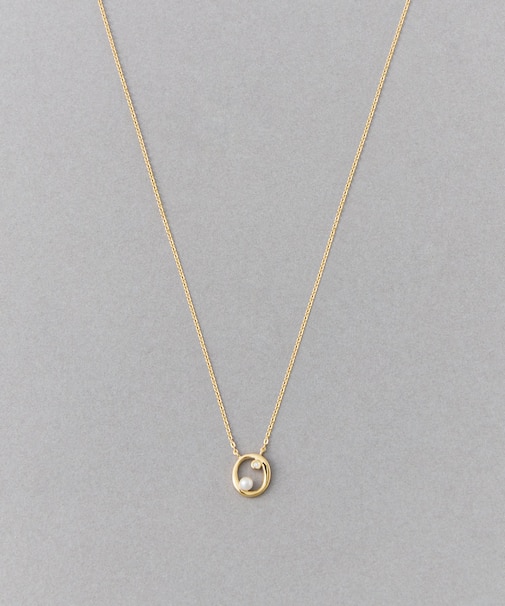 [レイヤー] パール/ダイヤモンド ネックレス