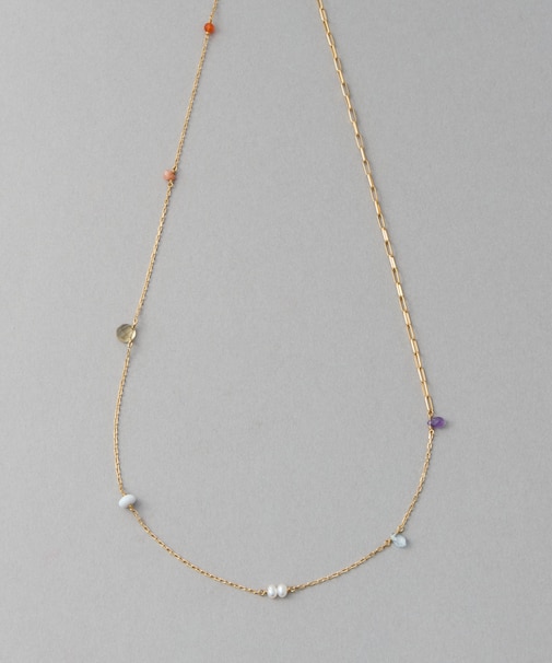 [フォーチュン] ナチュラルストーン ネックレス /Rainbow