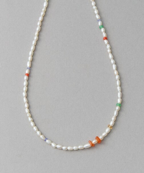 [デイアップ] パール/ナチュラルストーン ネックレス