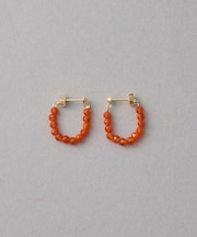 [フォーチュン] K18YG カーネリアン フープピアス /Power