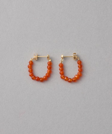 [フォーチュン] K18YG カーネリアン フープピアス /Power